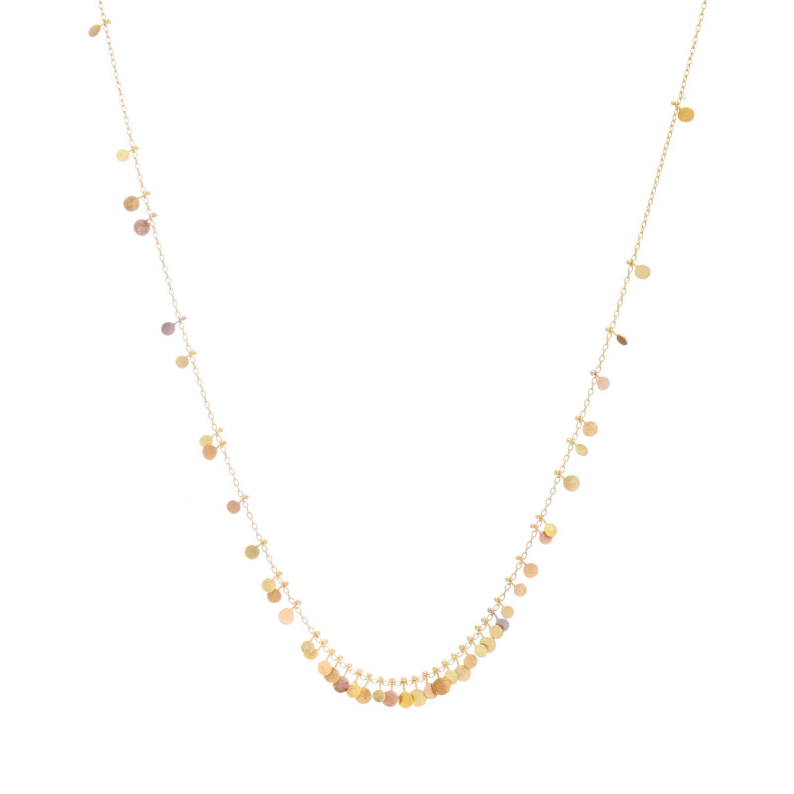 sia taylor Tiny Rainbow Dots Cluster Necklace