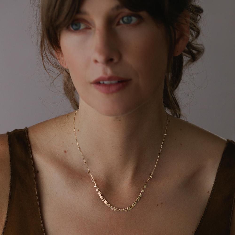 Sia Taylor Warm Dispersing Dots Arc Necklace