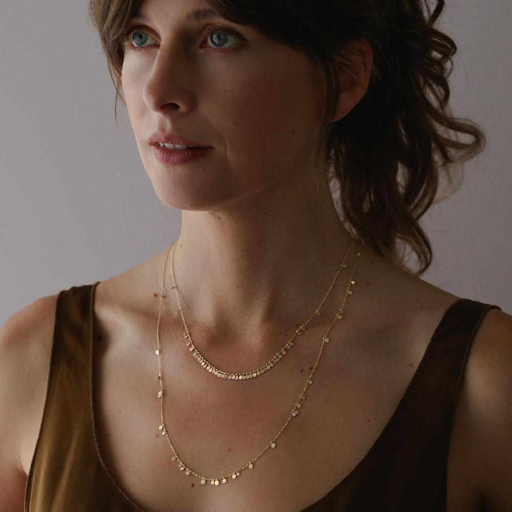 Sia Taylor Warm Dispersing Dots Arc Necklace