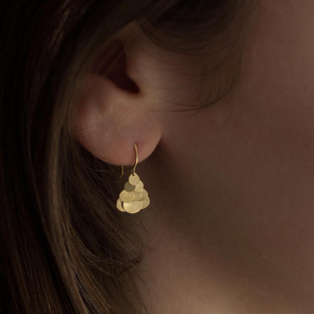 Sia Taylor Tiny Golden Hummingbird Cluster Earrings