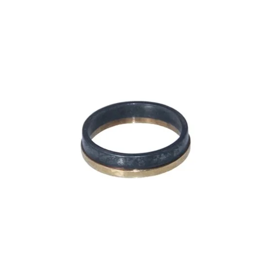 sian evans jewellery 6mm wide black and gold minimalist tube ring