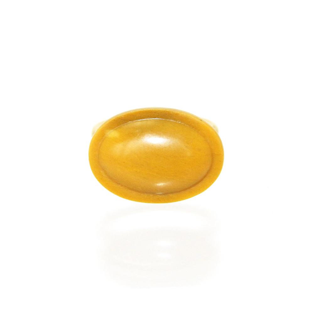 sian evans jewellery Carved butterscotch yellow jasper ring