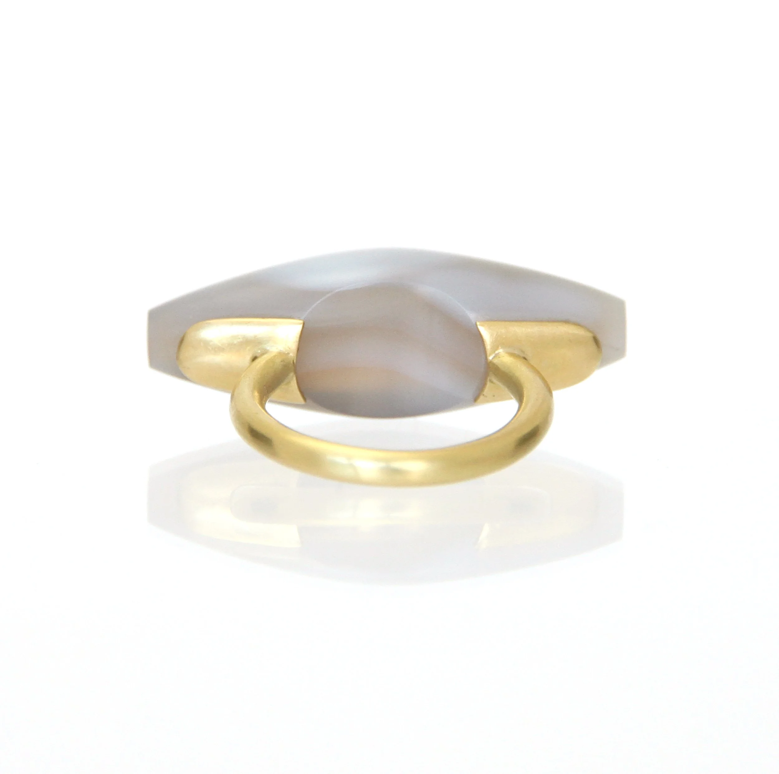 Sian Evans Jewellery Carved Grey Blue Agate From The Scottish Isle Of Mull