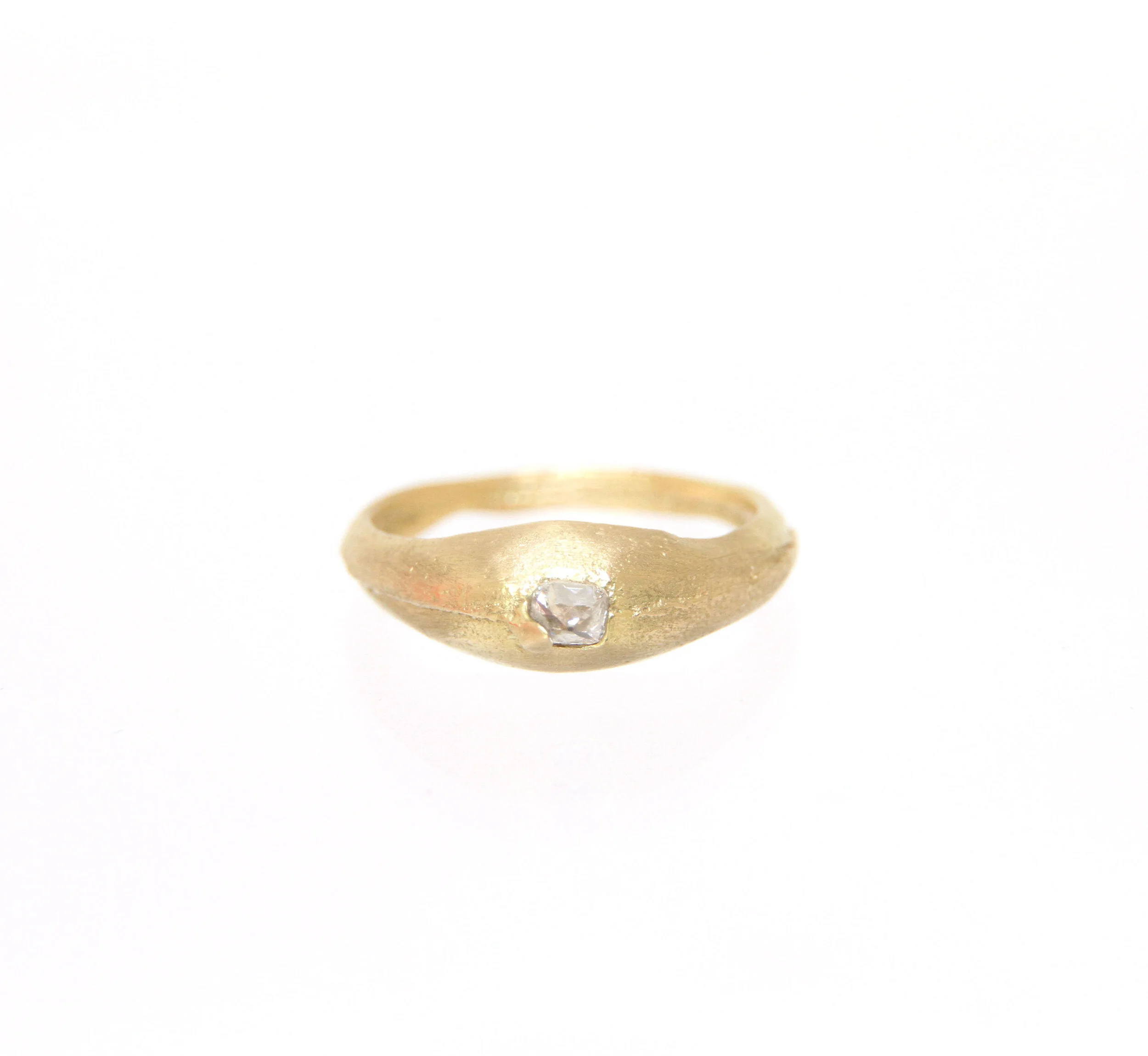 Sian Evans Jewellery Ethical 18ct Recycled Gold With Vintage Point Cut Diamond