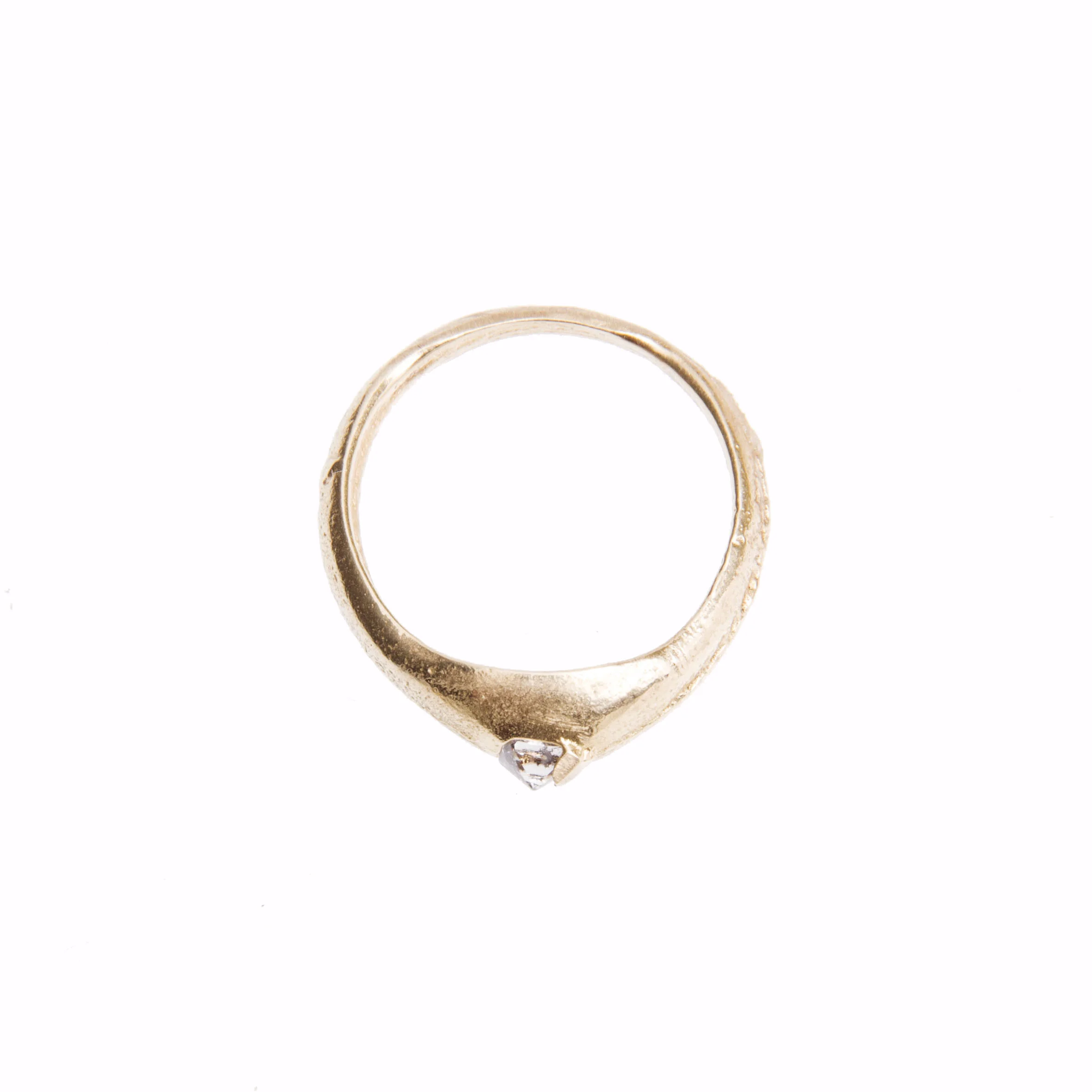 Sian Evans Jewellery Ethical 18ct Recycled Gold With Vintage Point Cut Diamond