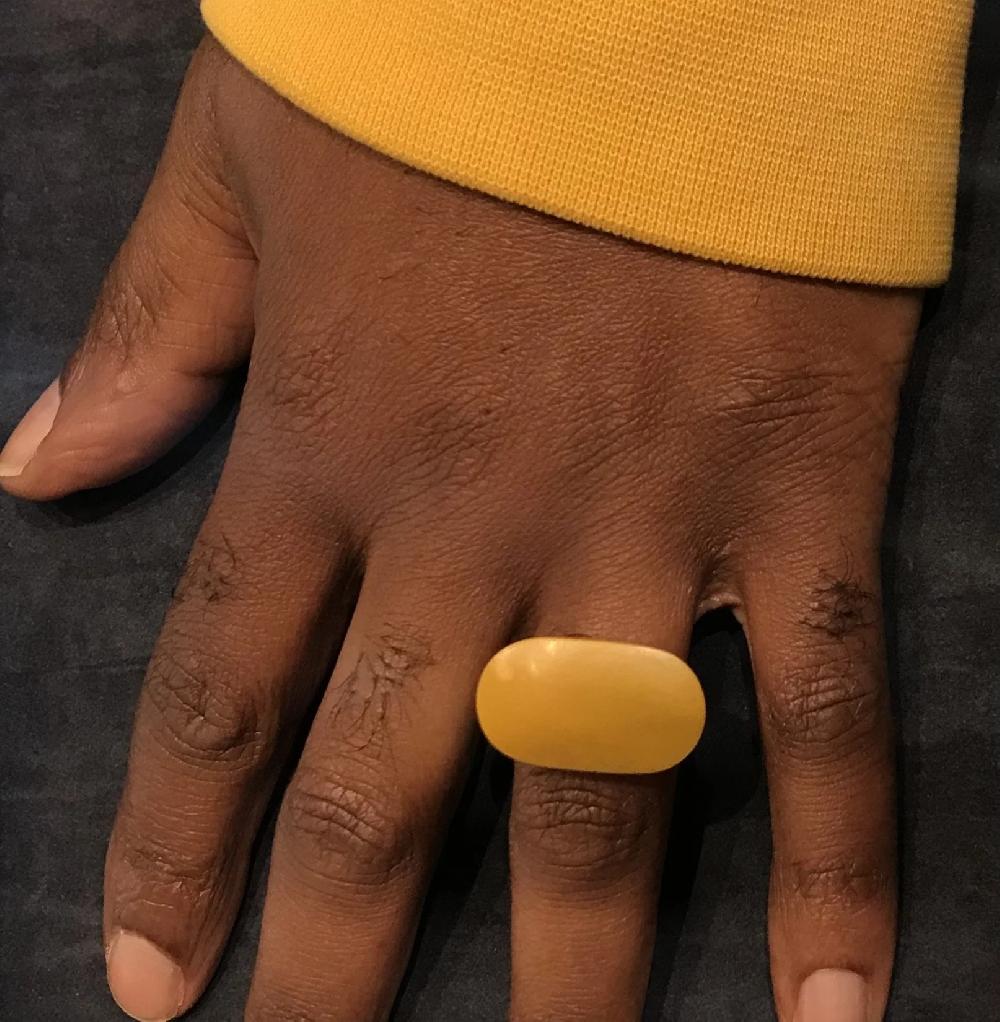 Sian Evans Jewellery Hand Carved Yellow Jasper Ring