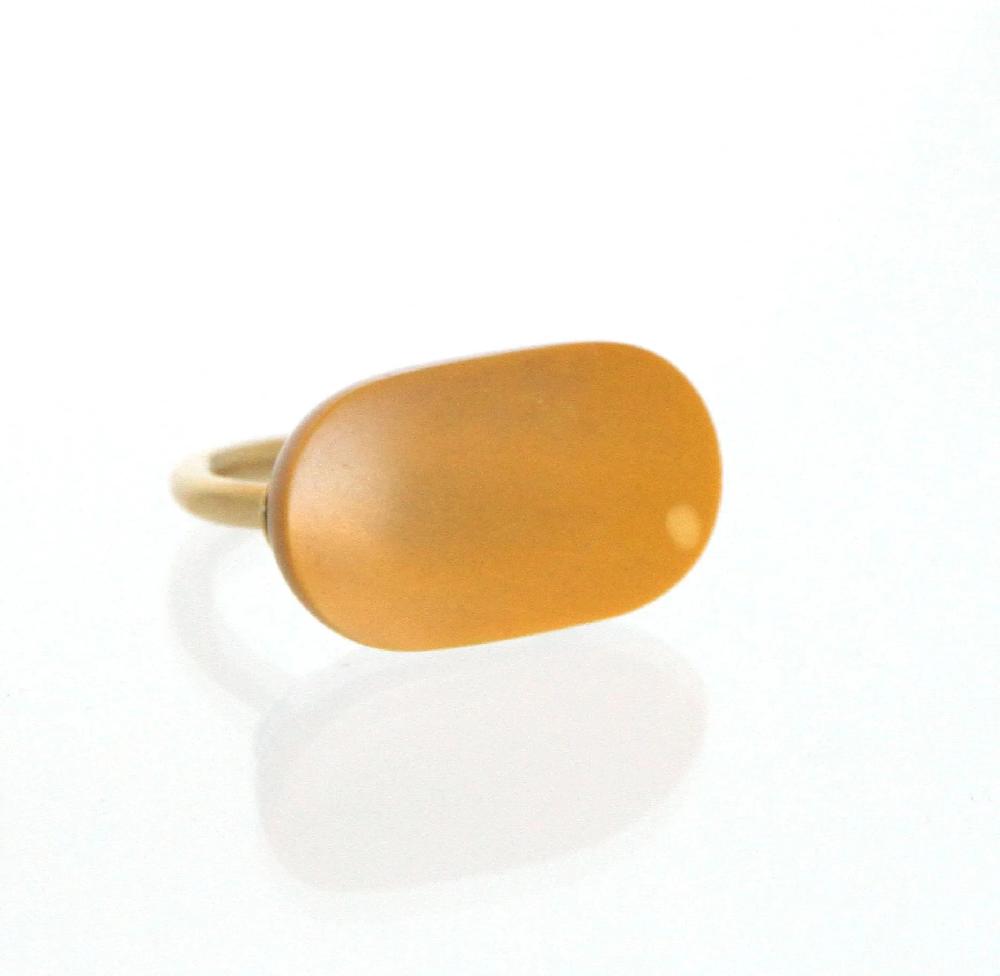 sian evans jewellery Hand Carved yellow jasper ring