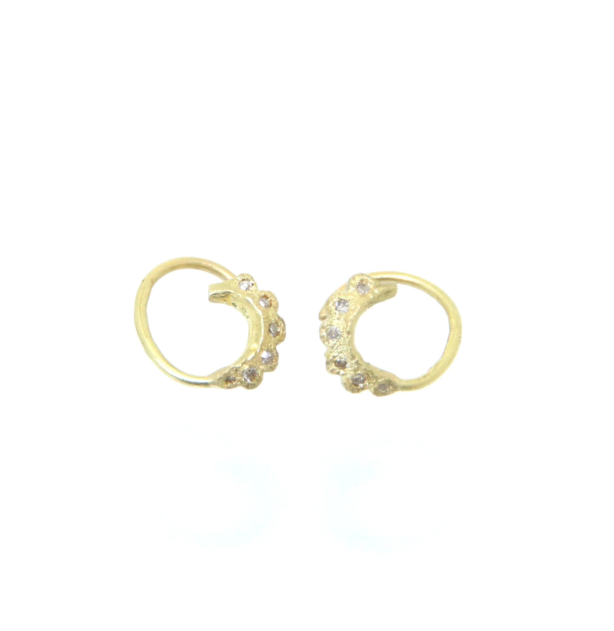 Sian Evans Jewellery Little Diamond Set Hoop Earrings