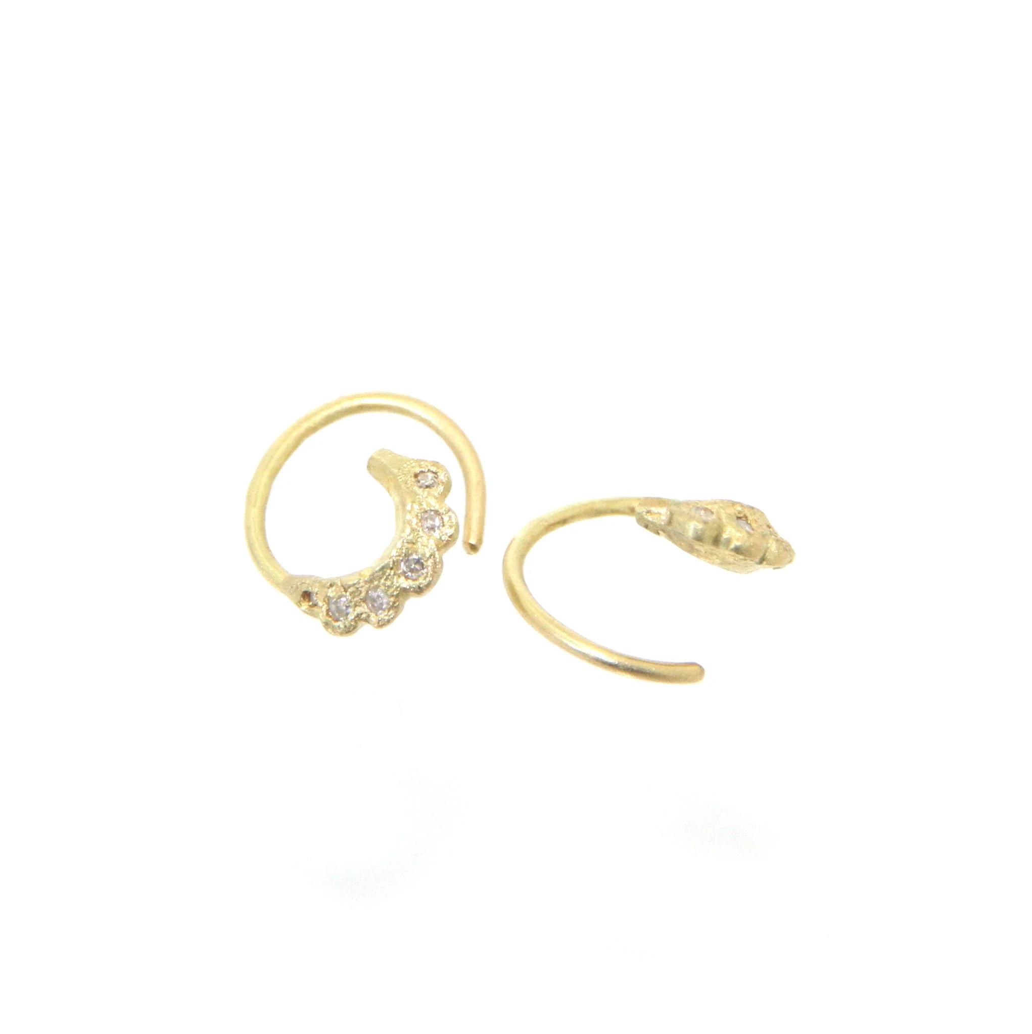 Sian Evans Jewellery Little Diamond Set Hoop Earrings