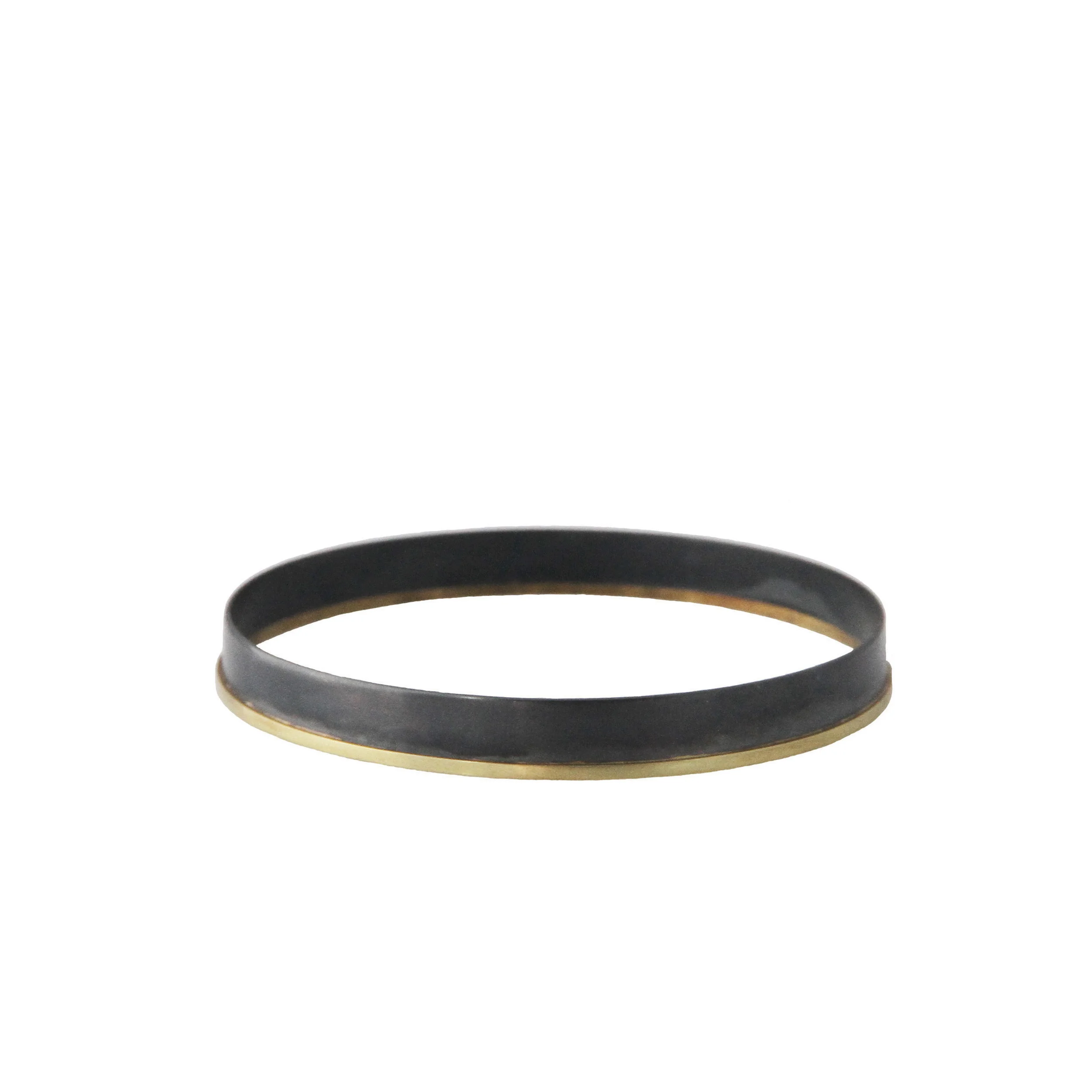 sian evans jewellery Minimalist black and recycled 18ct gold bangle