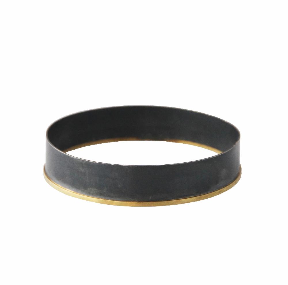 sian evans jewellery Minimalist tube bangle 18ct recycled gold black silver