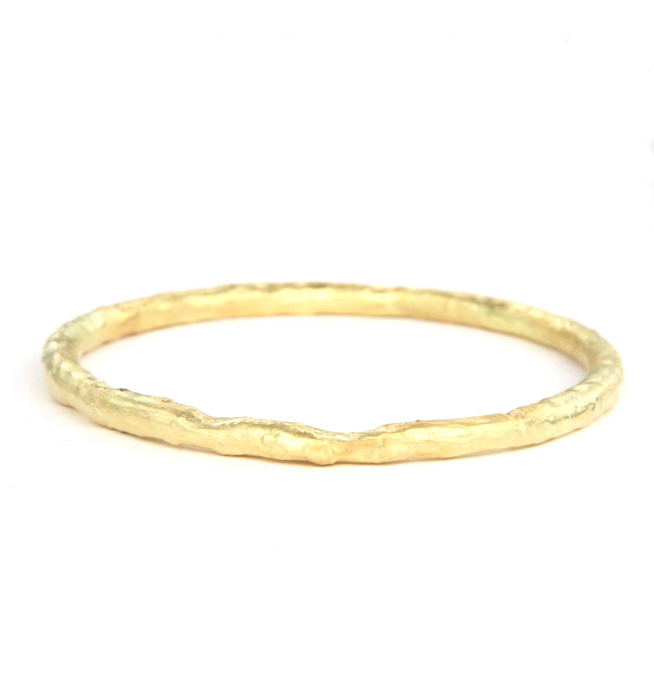 sian evans jewellery Organic rough textured molten bangle