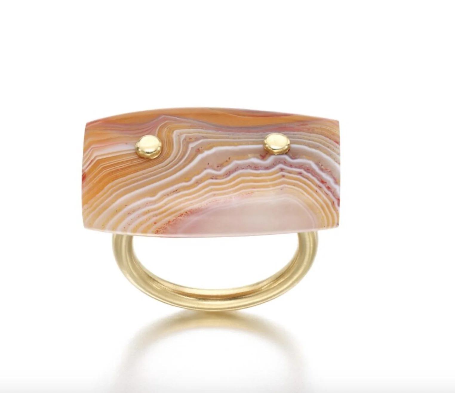 sian evans jewellery Psychedelic red orange and yellow Burn Anne Scottish Agate Ring