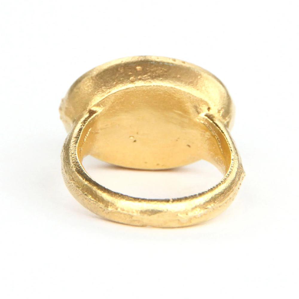 Sian Evans Jewellery Recycled 18ct Gold Cabochon Cocktail Ring