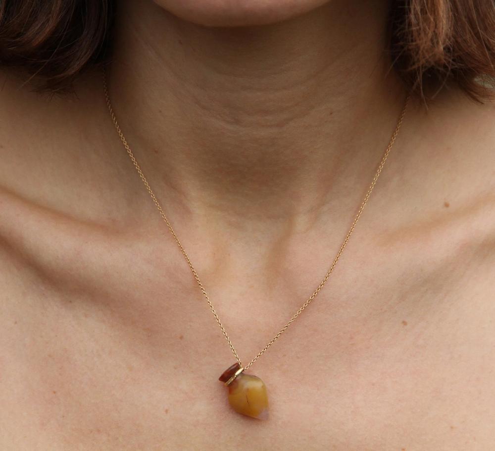 Sian Evans Jewellery Carved Burn Ann Agate Urn