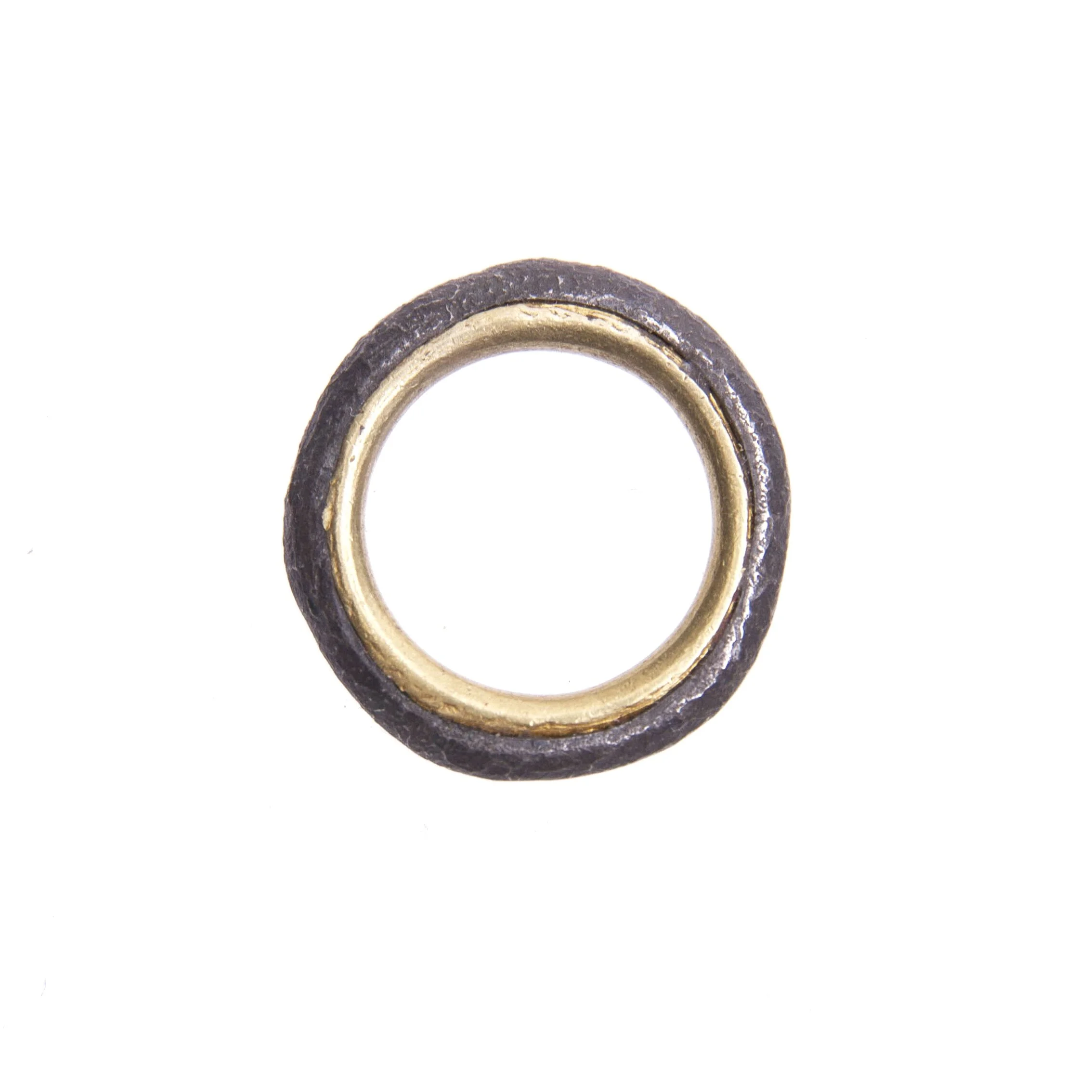 Sian Evans Jewellery Iron And Gold Sleeve Ring