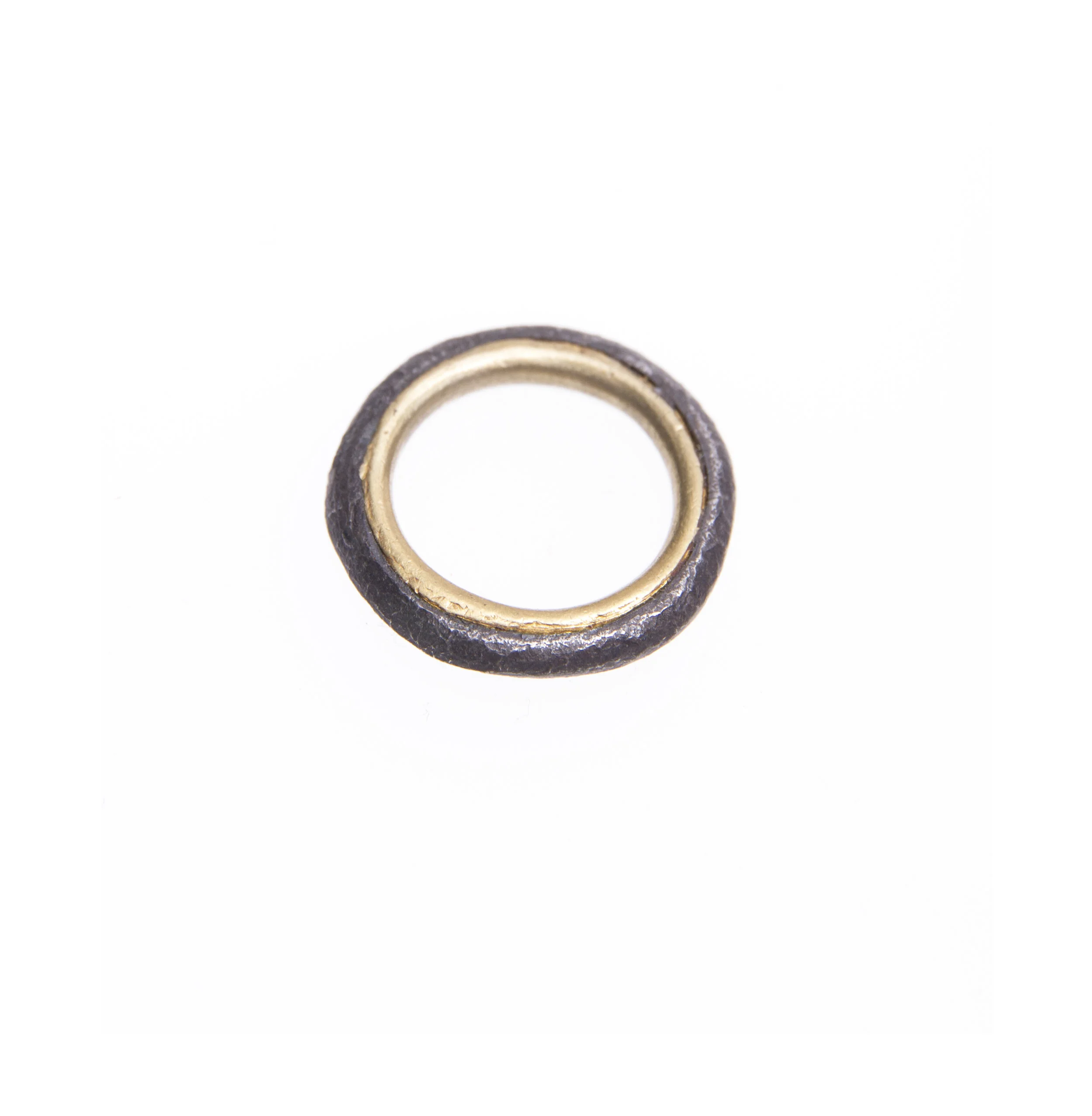 sian evans jewellery iron and gold sleeve ring