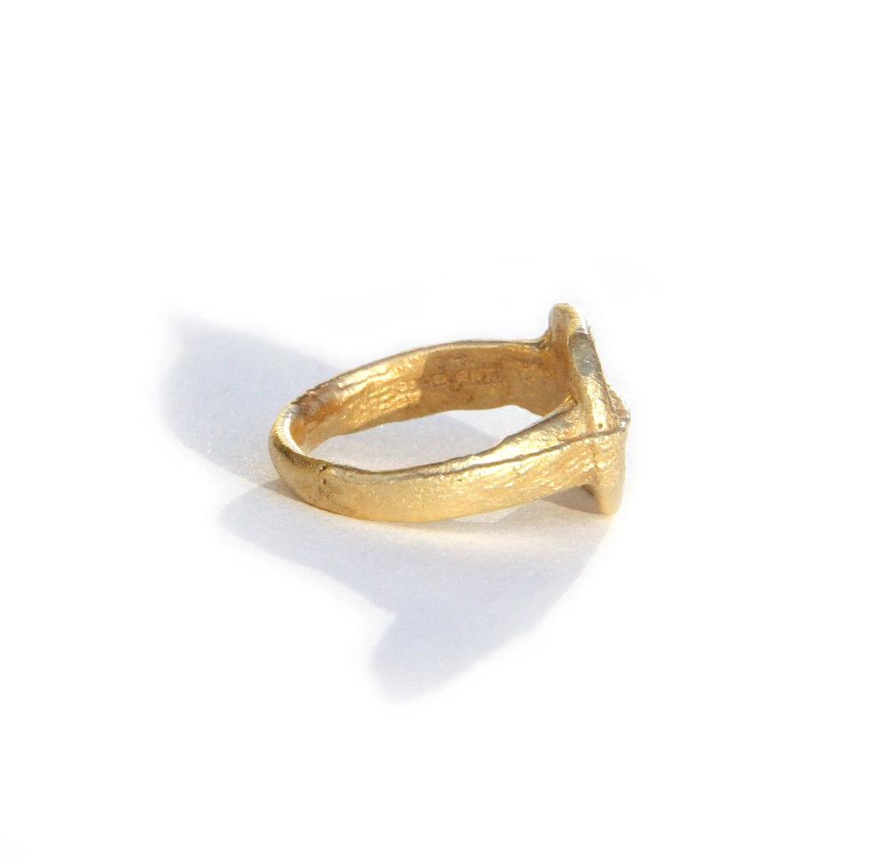 Sian Evans Jewellery Octagonal Textured Ring