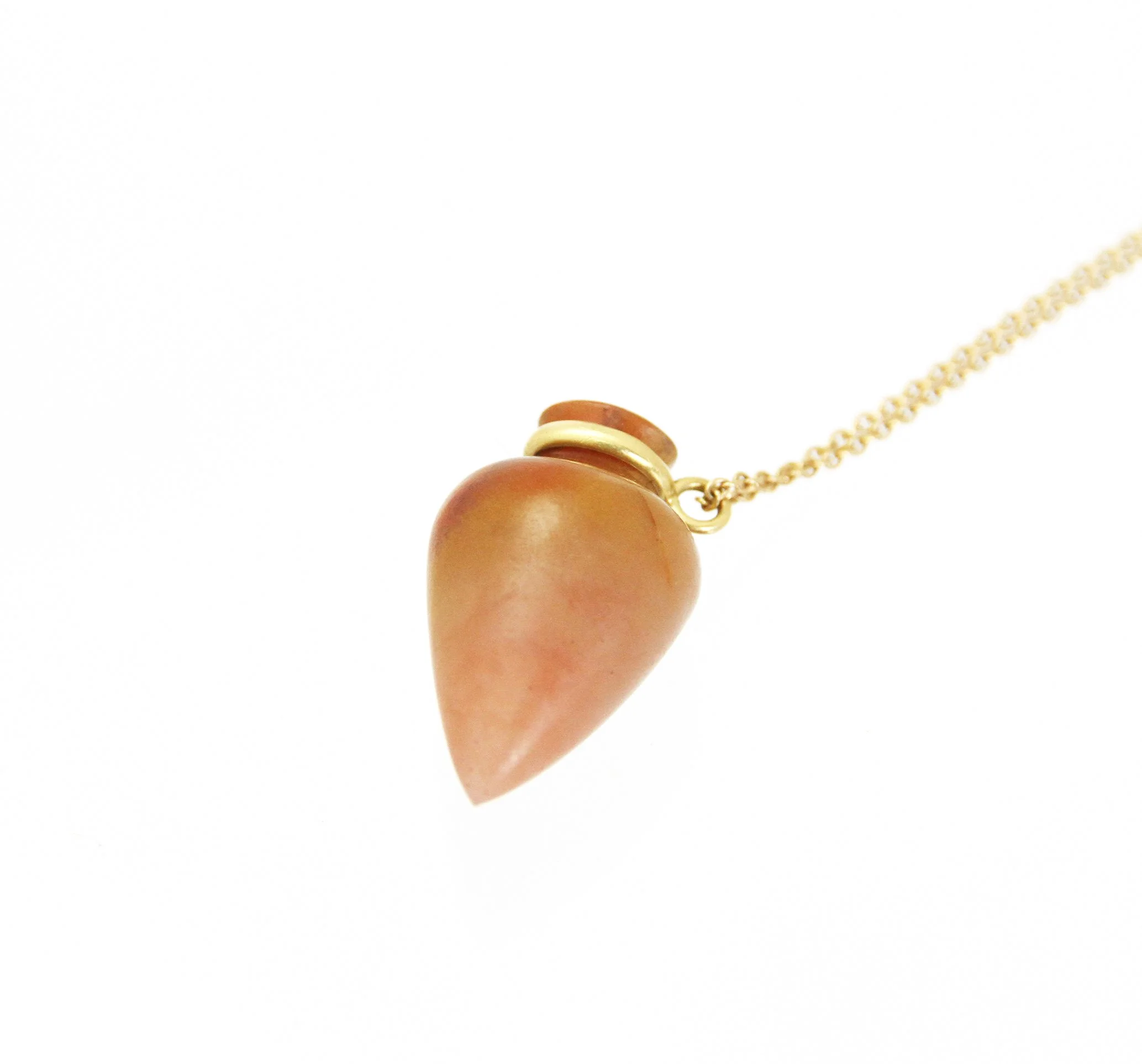 Sian Evans Jewellery Pink Agate Urn Necklace