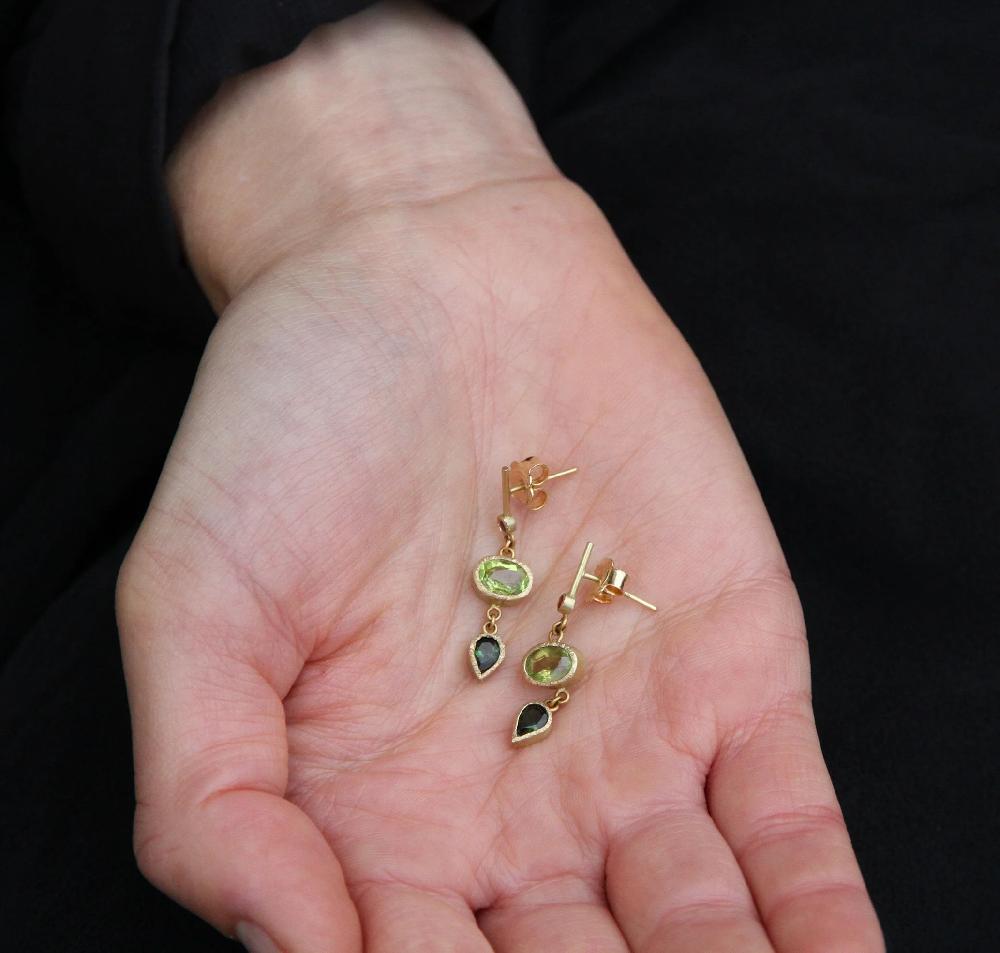Sian Evans Jewellery Wabi-sabi Ruby Drop Earrings