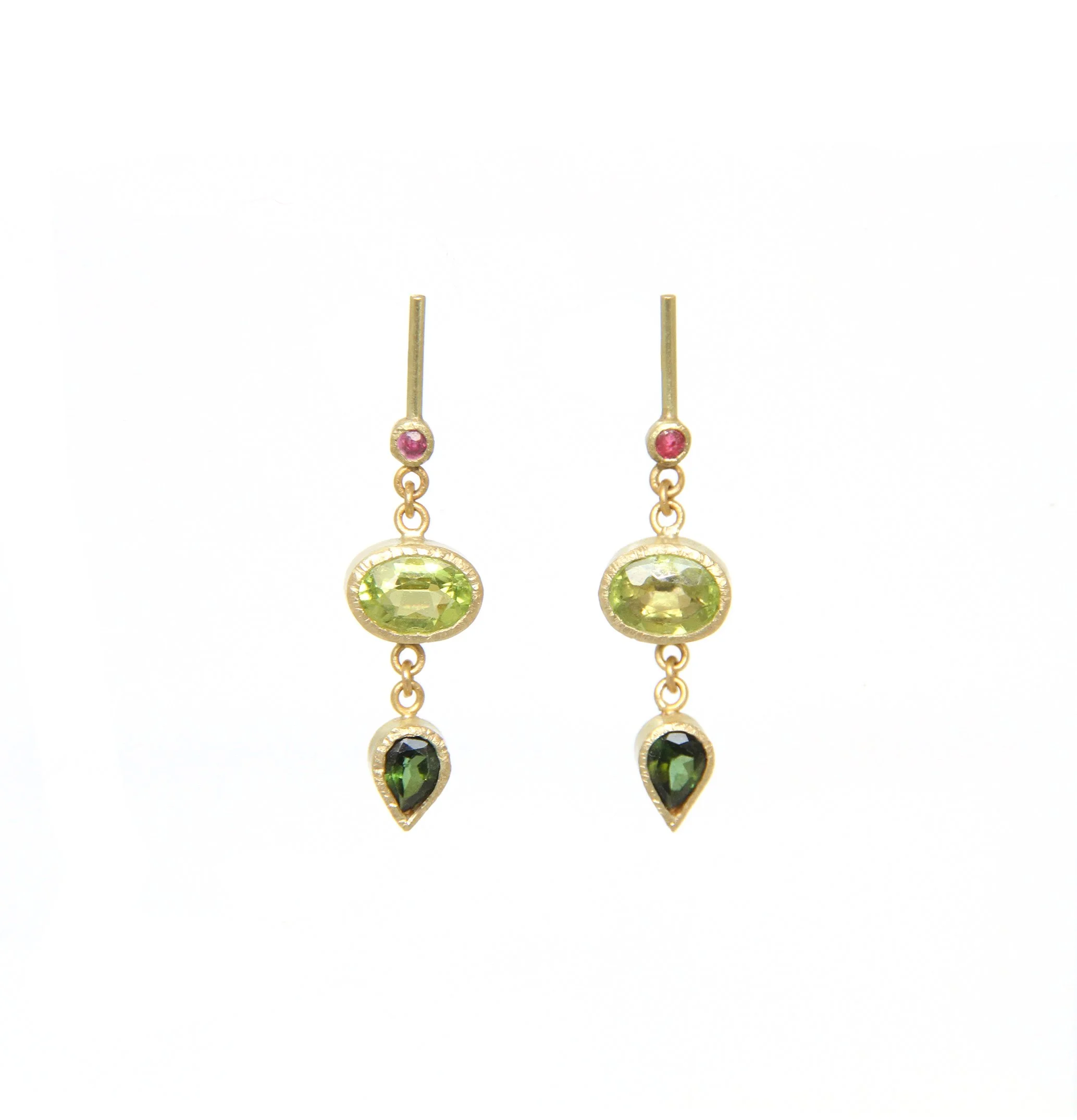 sian evans jewellery Wabi-sabi ruby drop earrings