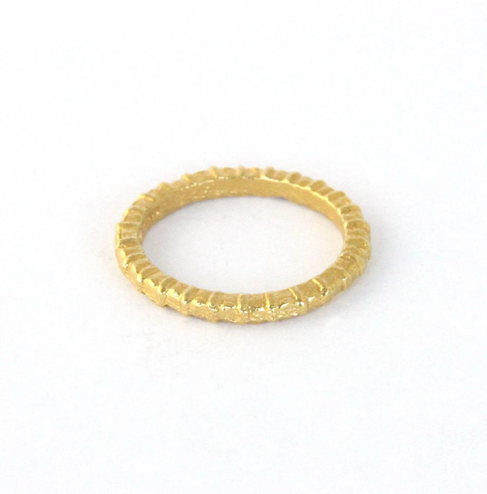 Sian Evans Jewellery Textured Solid Recycled 18ct Gold Eternity Ring