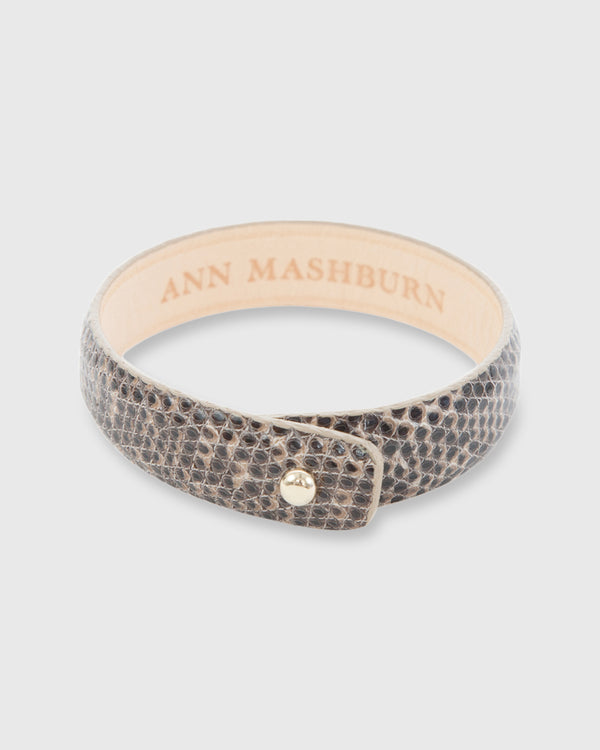 sid mashburn 0.5" Lizard Cuff Bracelet in Black/Taupe