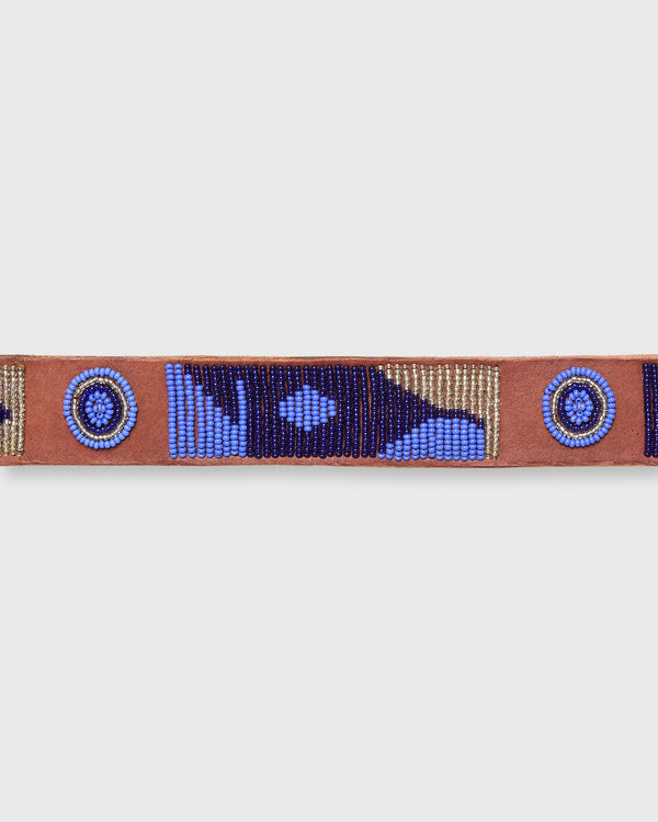 Sid Mashburn 1.25" African Beaded Belt In Blueshine Toto