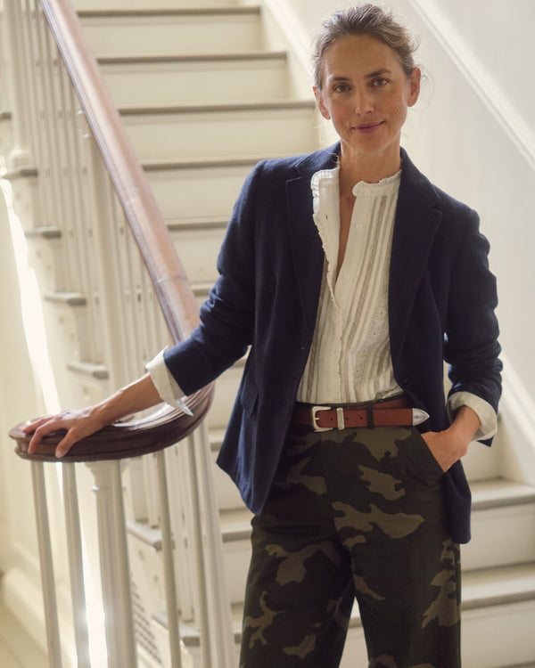 Sid Mashburn 1.25" Petite Western Belt In Cognac Leather