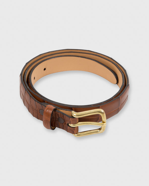 sid mashburn 1" Belt in Medium Brown Matte Alligator