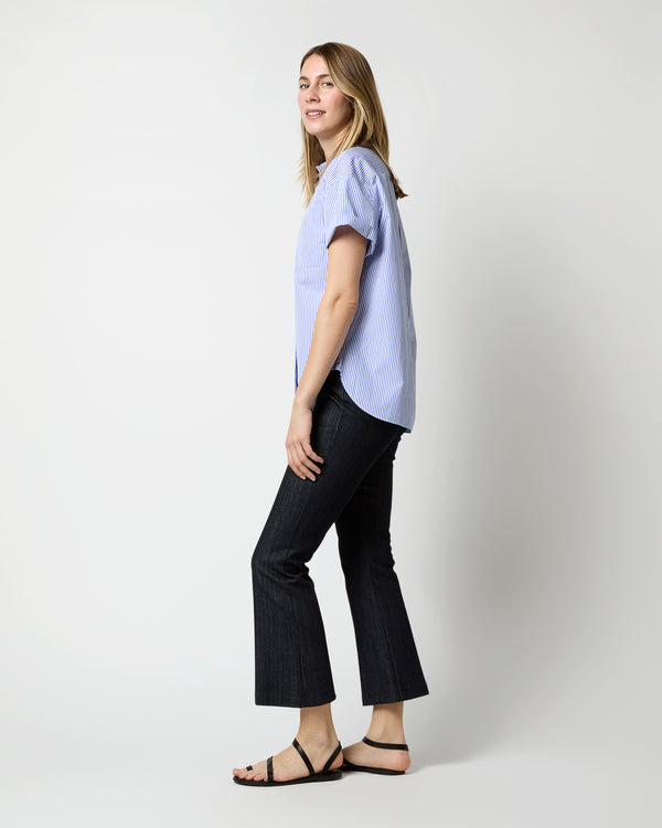 Sid Mashburn Agnes Shirt In Blue Bengal Stripe Poplin