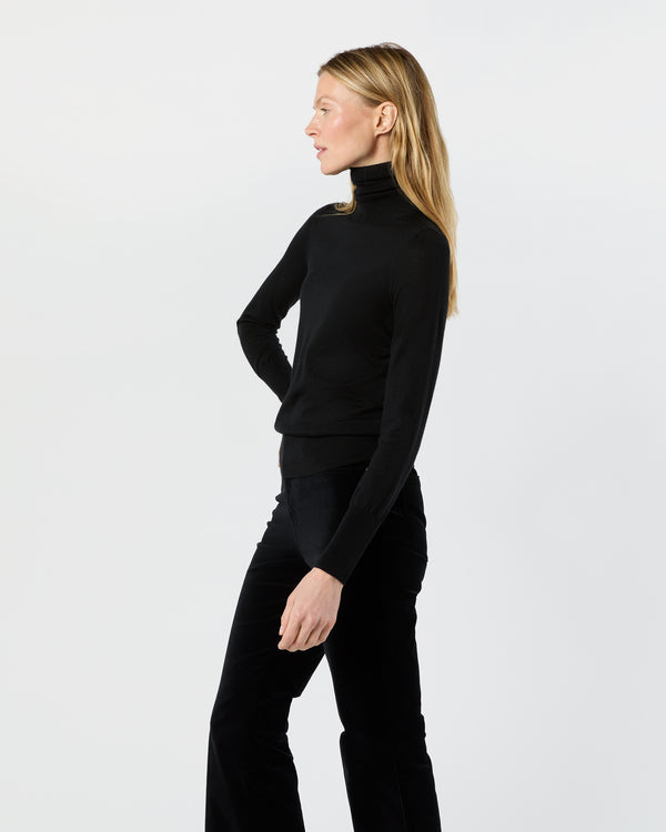 Sid Mashburn Alida Turtleneck Sweater In Black Cashmere