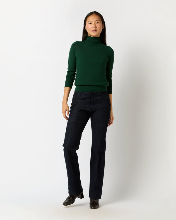 Sid Mashburn Alida Turtleneck Sweater In Bottle Green Cashmere