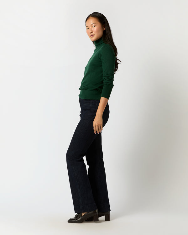 Sid Mashburn Alida Turtleneck Sweater In Bottle Green Cashmere