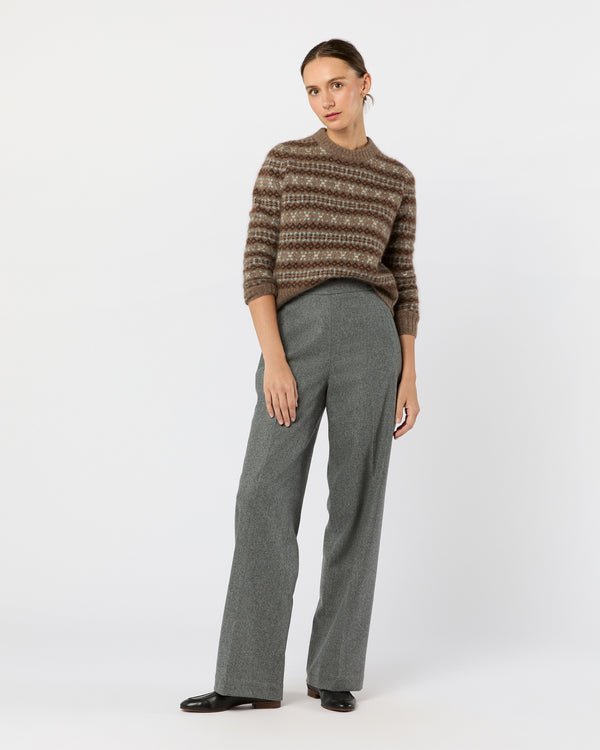 Sid Mashburn Alpine Fair Isle Sweater In Hazelnut Multi Cashmere/Silk