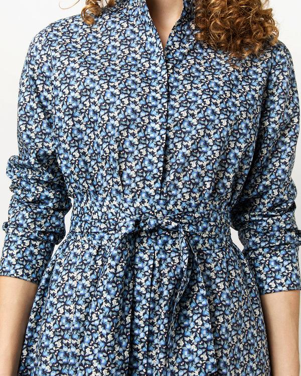 Sid Mashburn Annette Dress In Blue Elvington Orchard Liberty Fabric