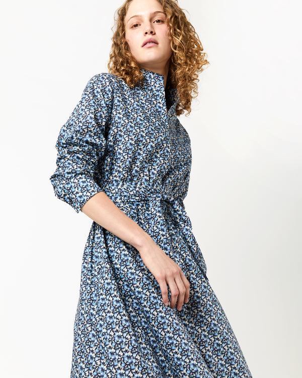 Sid Mashburn Annette Dress In Blue Elvington Orchard Liberty Fabric