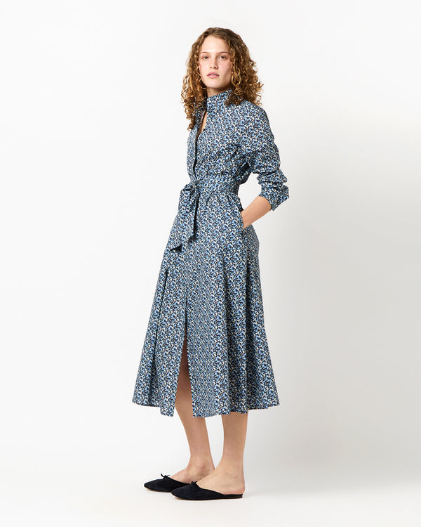 Sid Mashburn Annette Dress In Blue Elvington Orchard Liberty Fabric