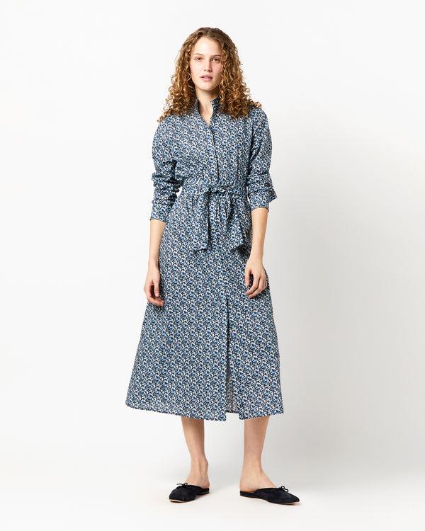 sid mashburn Annette Dress in Blue Elvington Orchard Liberty Fabric