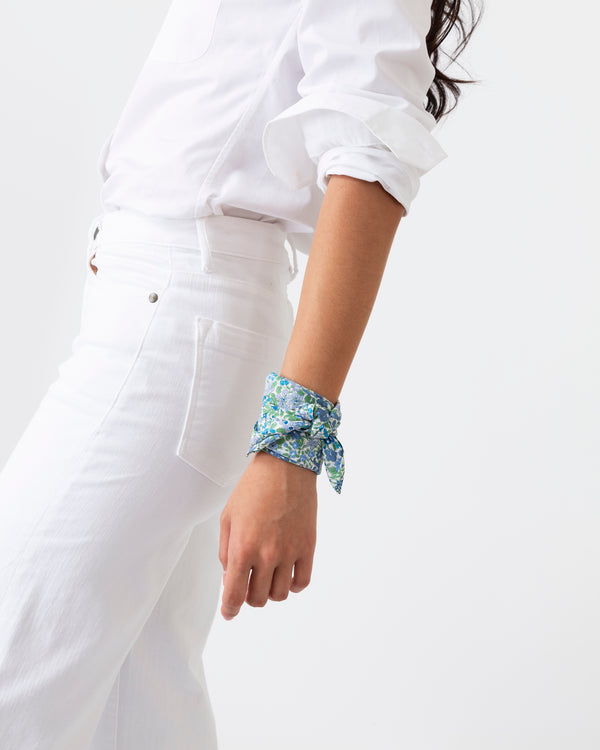 Sid Mashburn Anyway Scarf In Blue/Green Joanna Louise Liberty Fabric