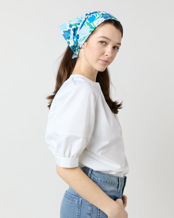 Sid Mashburn Anyway Scarf In Blue Mariana's Bouquet Liberty Fabric