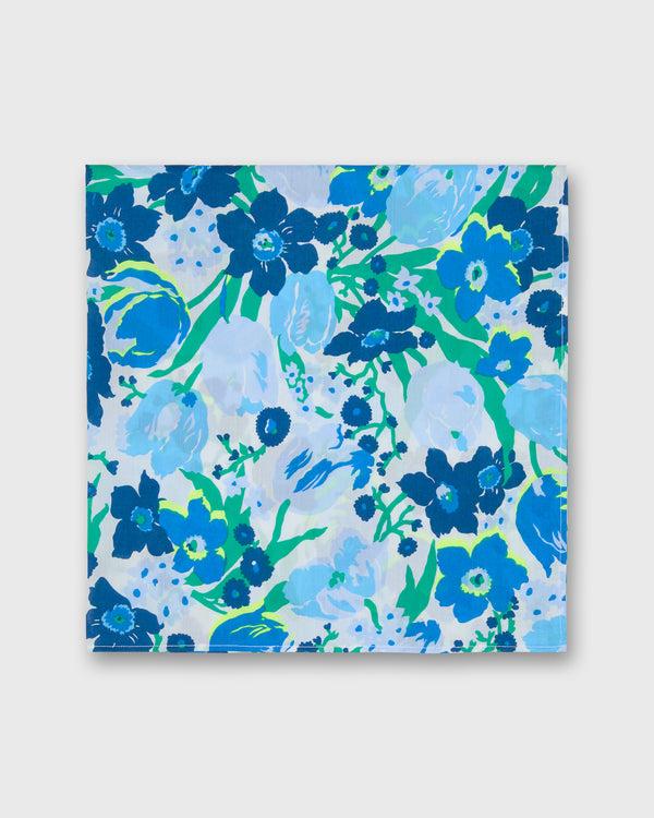 Sid Mashburn Anyway Scarf In Blue Mariana's Bouquet Liberty Fabric