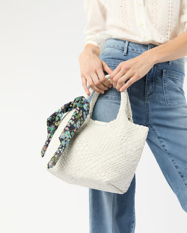 Sid Mashburn Anyway Scarf In Navy/Multi Fairytale Forest Liberty Fabric