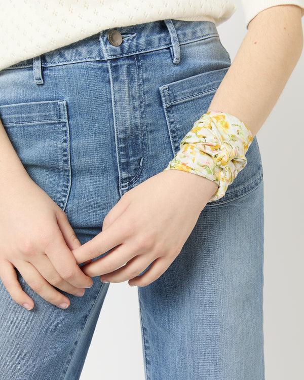 Sid Mashburn Anyway Scarf In Yellow/Multi Inky Fields Liberty Fabric