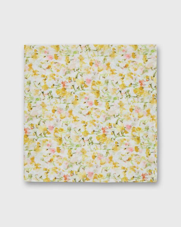 Sid Mashburn Anyway Scarf In Yellow/Multi Inky Fields Liberty Fabric