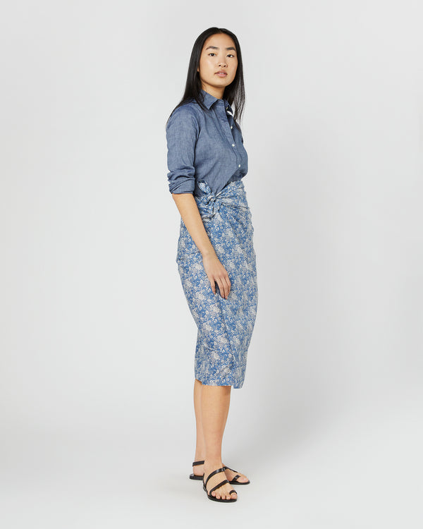 Sid Mashburn Ashley Pareo In Blue Picot Liberty Fabric