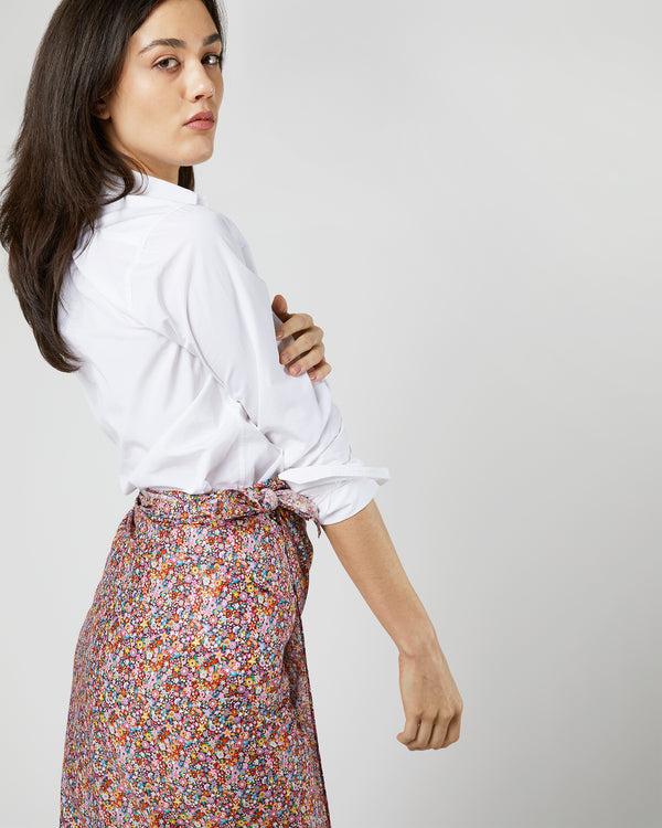 Sid Mashburn Ashley Pareo In Pink/Orange Dazzle Liberty Fabric