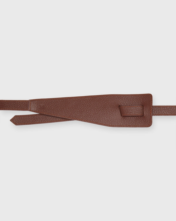 Sid Mashburn Asymmetrical Loop Thru Belt In English Tan Leather