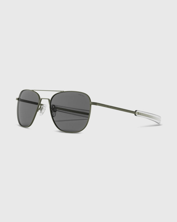 Sid Mashburn Aviator Sunglasses In Military Olive/American Gray
