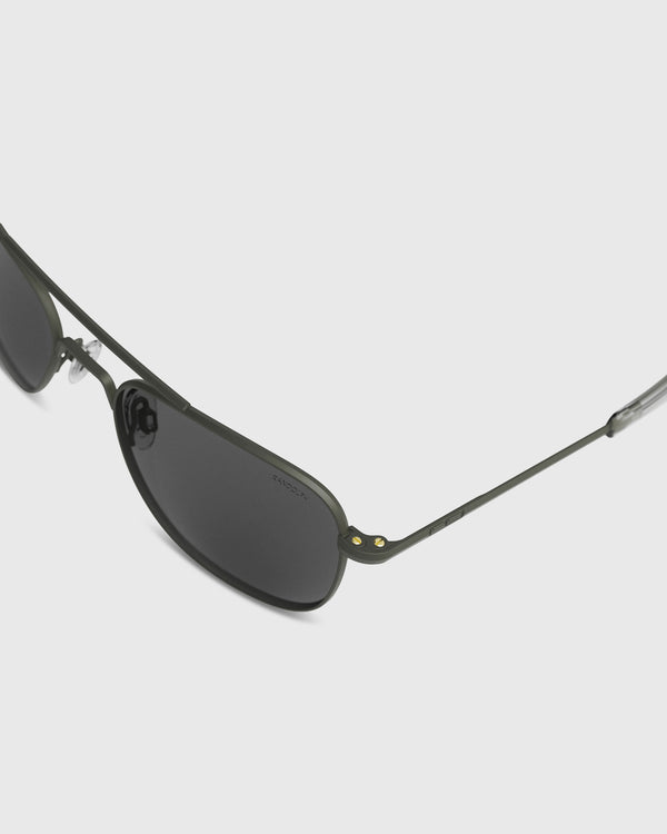Sid Mashburn Aviator Sunglasses In Military Olive/American Gray